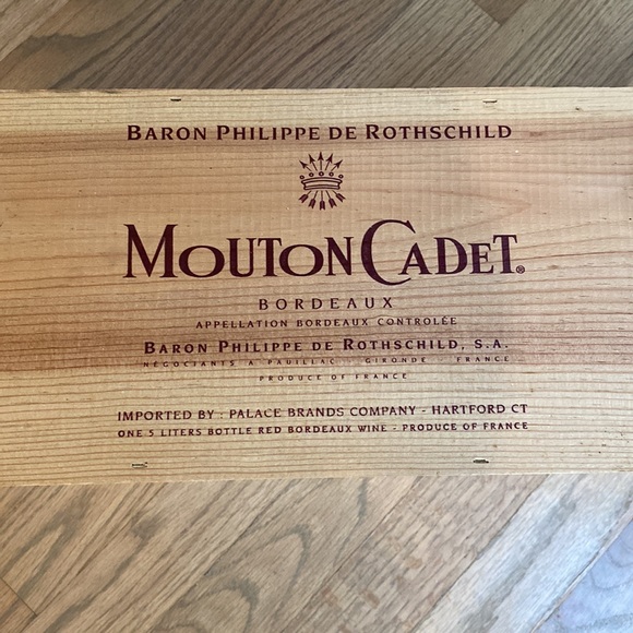 Vintage Wood Wine Box - Picture 2 of 10